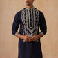 Silk Blend Embroidered Kurtas ( KO 5287 Black )