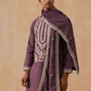Silk Blend Embroidered Kurtas ( KO 5287 Purple )