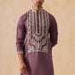 Silk Blend Embroidered Kurtas ( KO 5287 Purple )