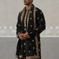 Silk Blend Embroidered Kurtas with Dupatta (KO D 5319 Black ) [FF] [B-3-4]
