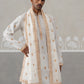 Silk Blend Embroidered Kurtas with Dupatta (KO D 5319 White ) [FF] [B-3-4]