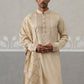 Silk Blend Sequins Embroidered Kurta with Dupatta (KO D 5320 Beige ) [FF] [Q11-12]