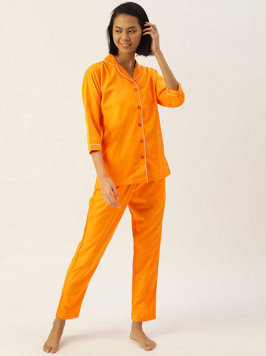 Indian Needle Women Mustard Night suit ( LNS 001Mustard )
