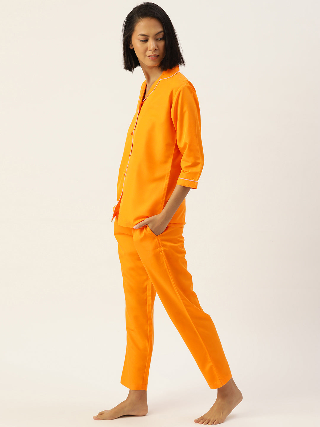 Indian Needle Women Mustard Night suit ( LNS 001Mustard )
