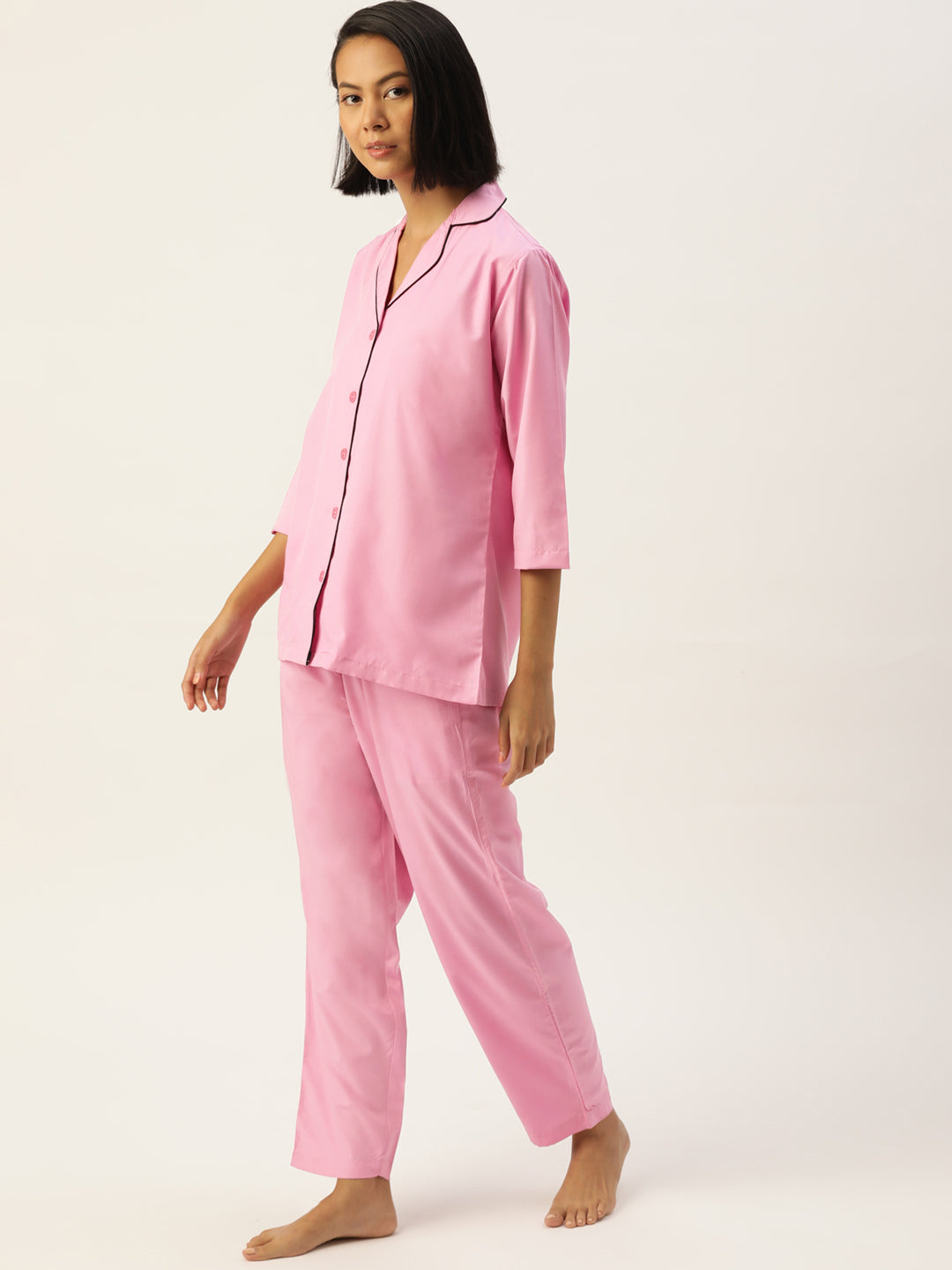 Indian Needle Women Pink Night suit ( LNS 001Pink )