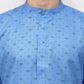 Jompers Men's Sky Printed Cotton Kurta Only ( KO 614Sky )