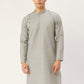 Jompers Men's Grey Cotton printed kurta Only ( KO 652Grey )