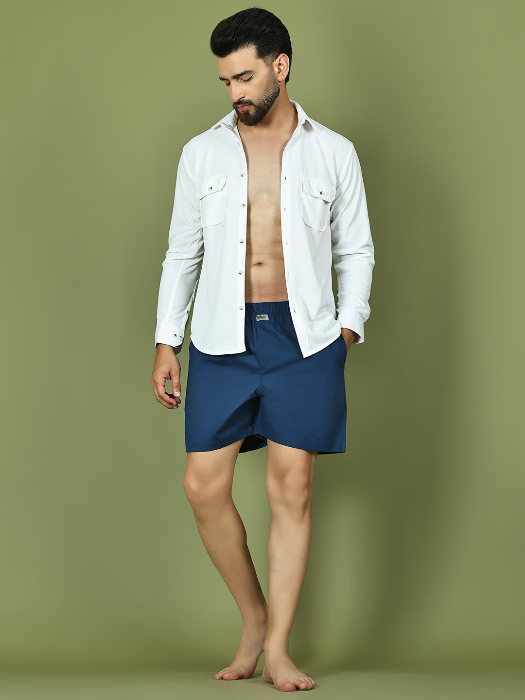 Men’s Premium Cotton Boxers ( RDBX 154Navy )