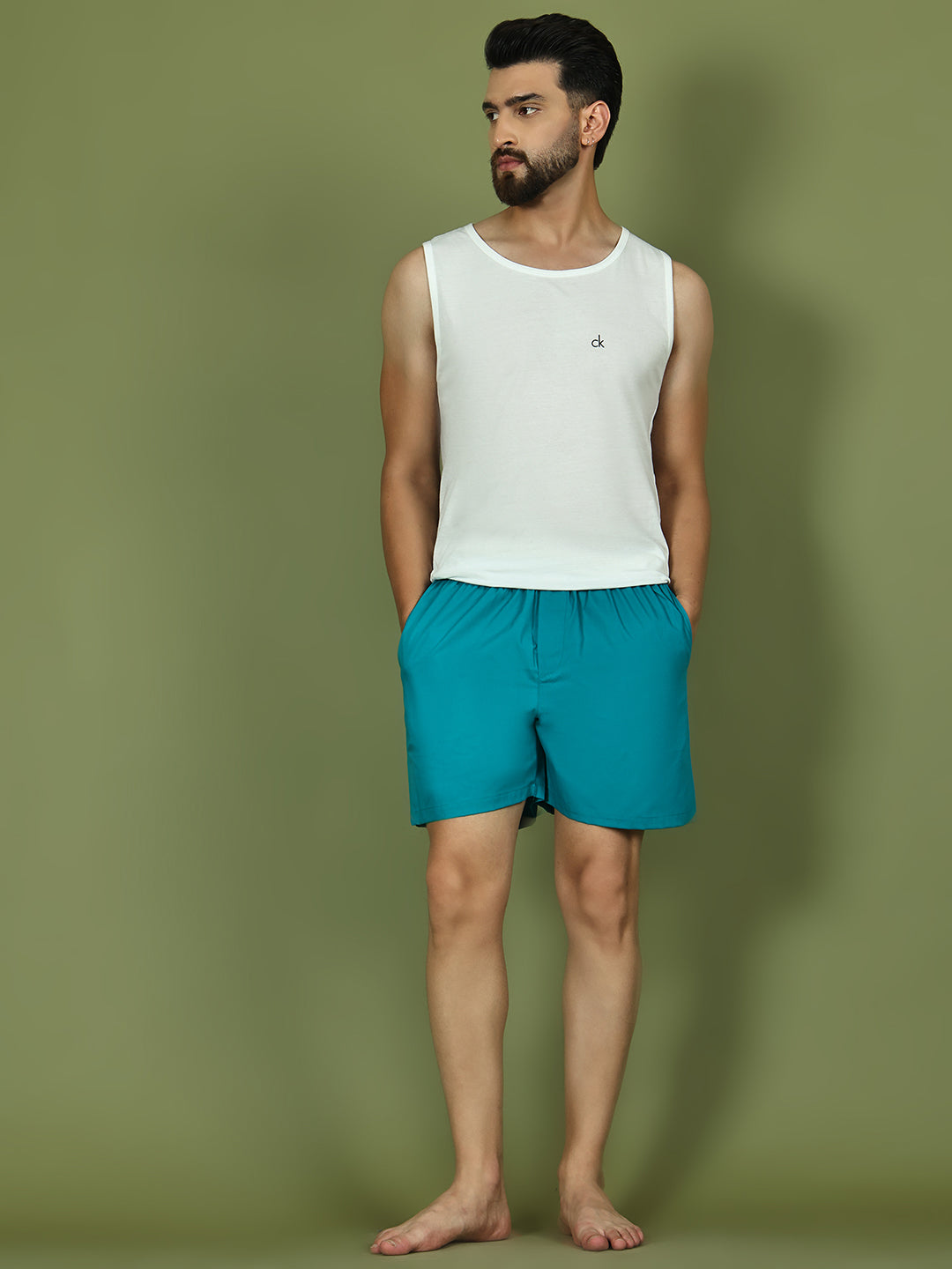 Men’s Premium Cotton Boxers ( RDBX 154Peacock )