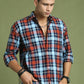 Men's Checks Cotton Casual Shirt ( RDSH 001Blue )