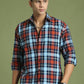 Men's Checks Cotton Casual Shirt ( RDSH 001Blue )