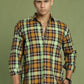 Men's Checks Cotton Casual Shirt ( RDSH 001Mustard )