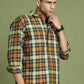 Men's Checks Cotton Casual Shirt ( RDSH 001Mustard )