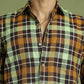 Men's Checks Cotton Casual Shirt ( RDSH 001Mustard )