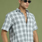 Tartan Checks Checked Casual Shirt For Men ( RDSH 002Grey )