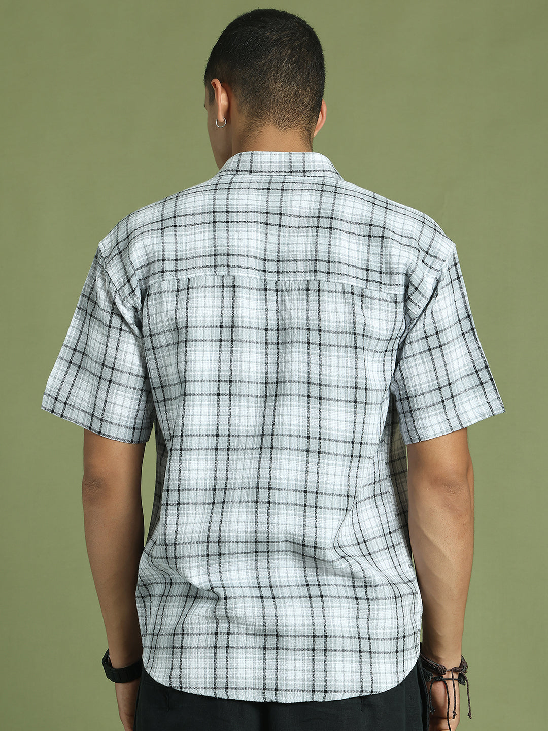 Tartan Checks Checked Casual Shirt For Men ( RDSH 002Grey )