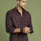 Men's Checked Casual Shirt ( RDSH 004Maroon )