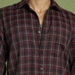 Men's Checked Casual Shirt ( RDSH 004Maroon )