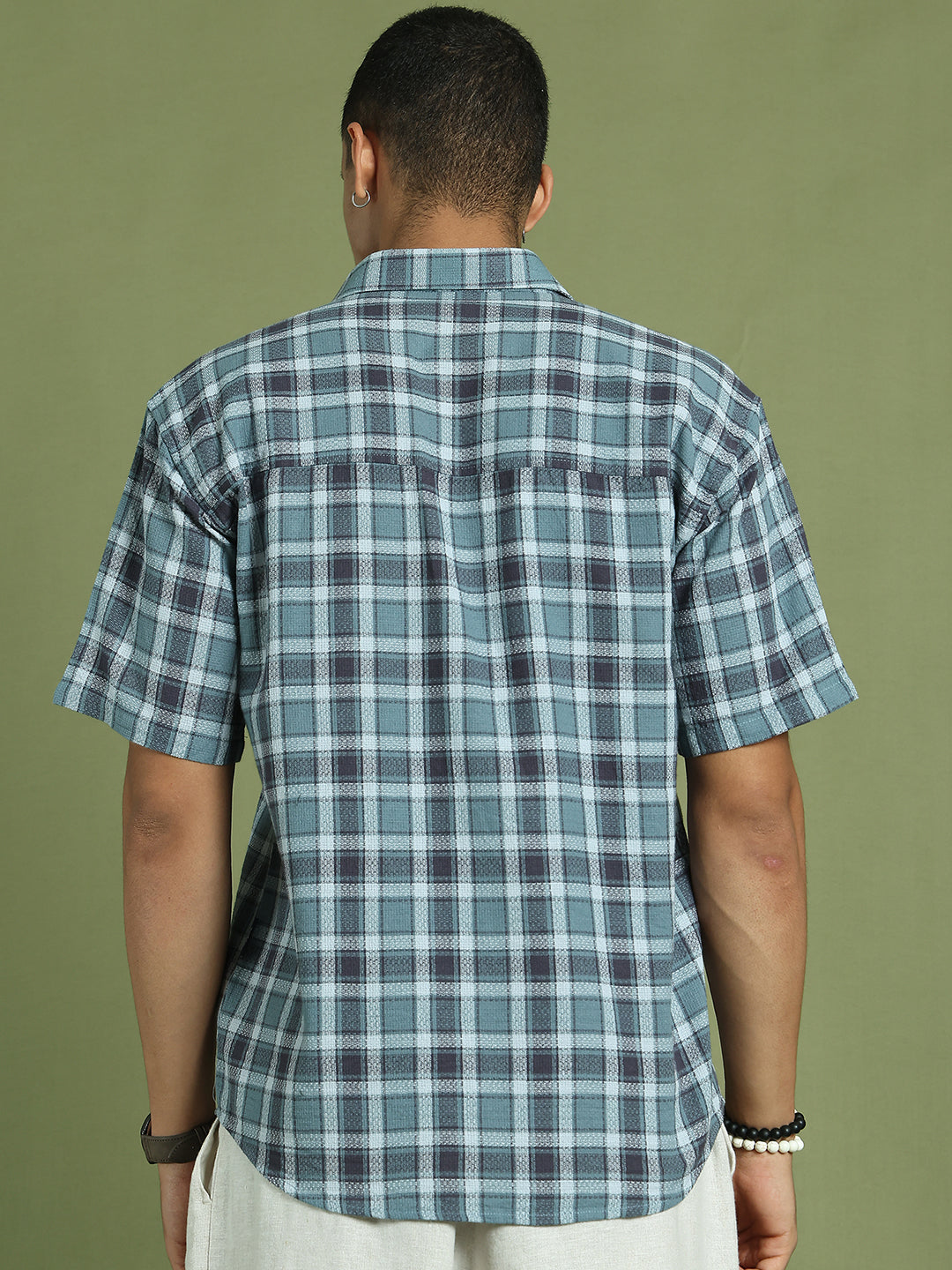 Checked Casual Shirt For Men ( RDSH 005Blue )