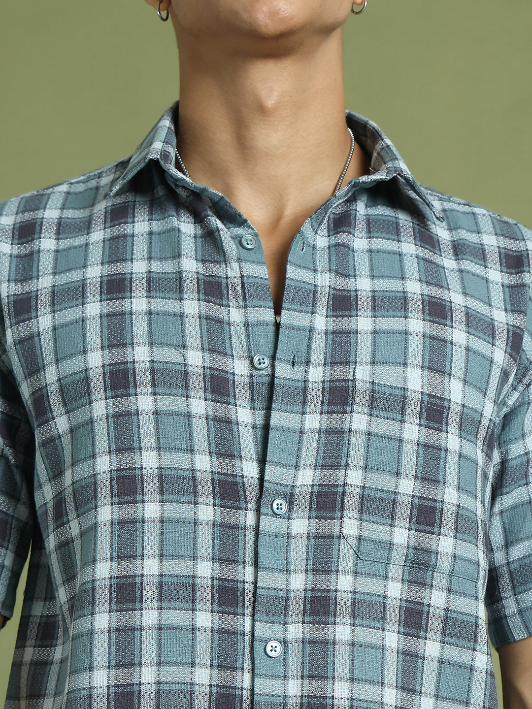 Checked Casual Shirt For Men ( RDSH 005Blue )