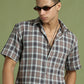 Checked Casual Shirt For Men ( RDSH 005Brown )