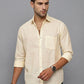 Solid Casual Shirt for Men ( RDSH 006Cream )