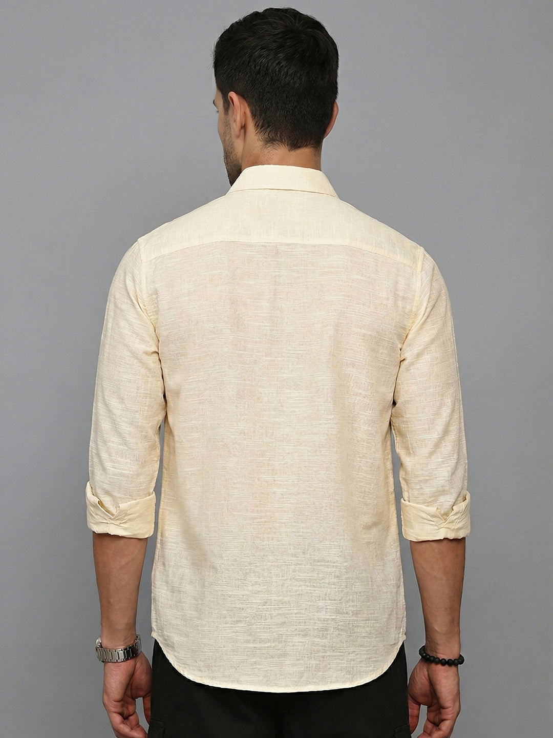 Solid Casual Shirt for Men ( RDSH 006Cream )
