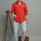 Solid Casual Shirt for Men ( RDSH 006Dark-Orange )