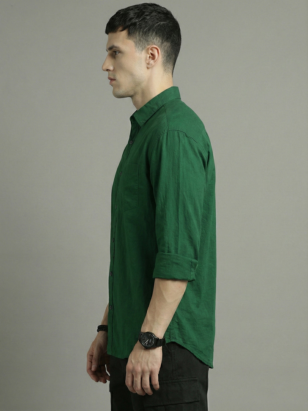 Solid Casual Shirt for Men ( RDSH 006Green )