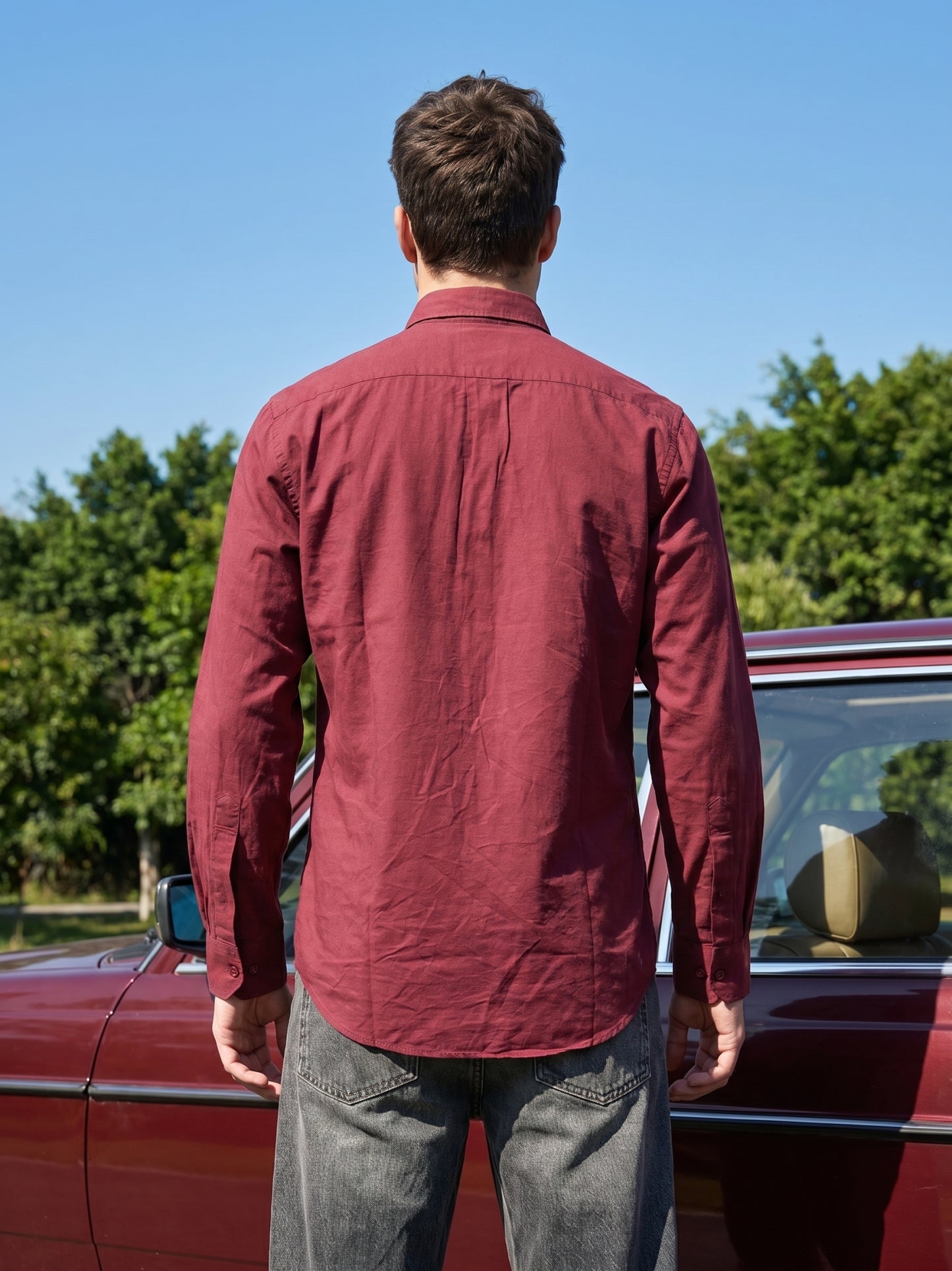 Solid Casual Shirt for Men ( RDSH 006Maroon )