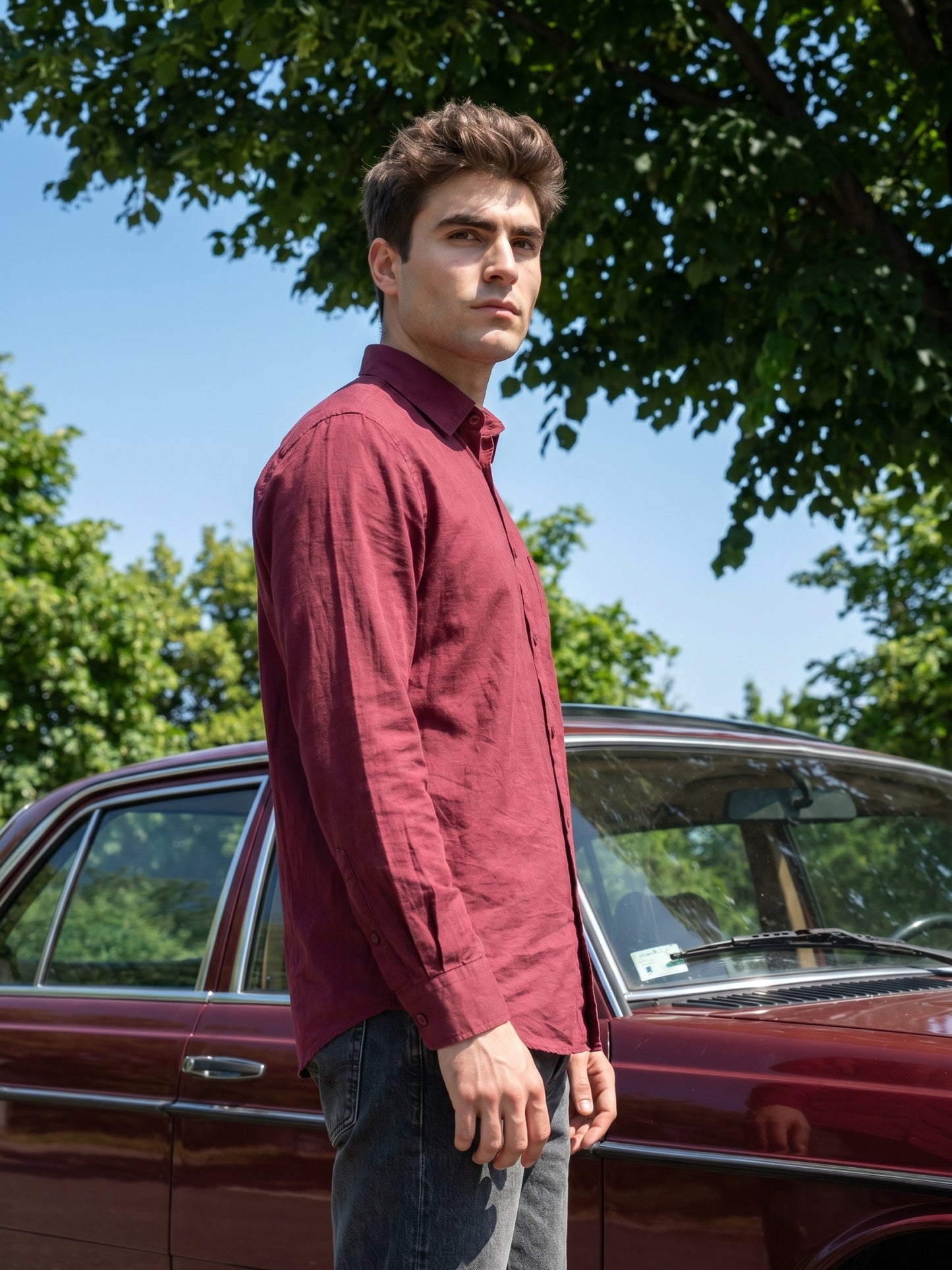 Solid Casual Shirt for Men ( RDSH 006Maroon )