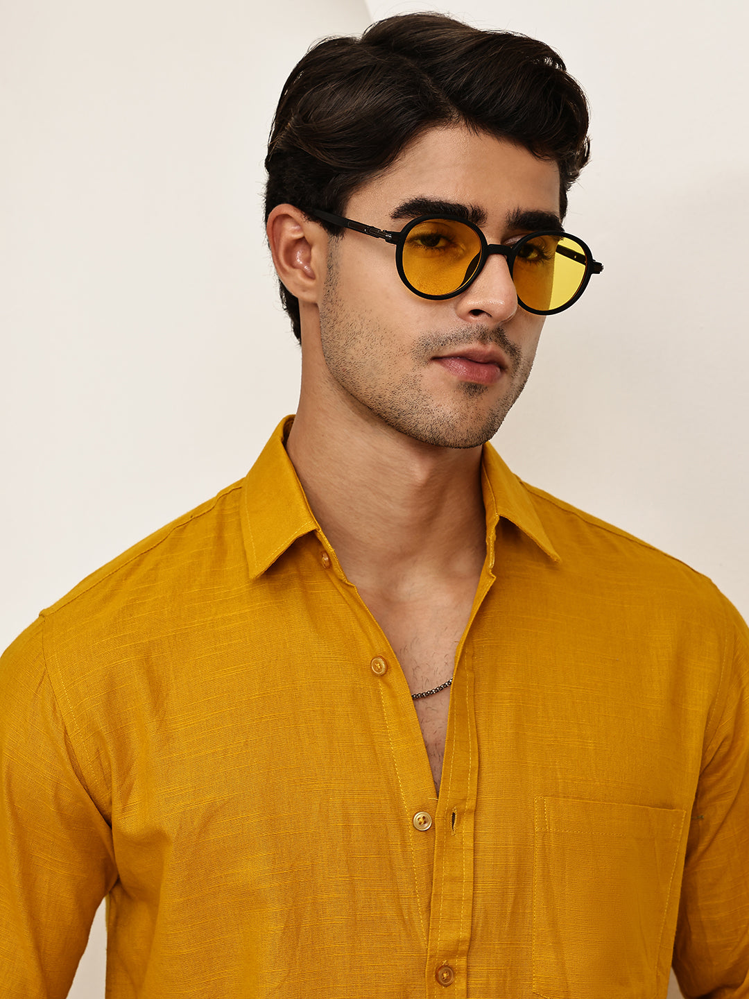Solid Casual Shirt for Men ( RDSH 006Mustard )