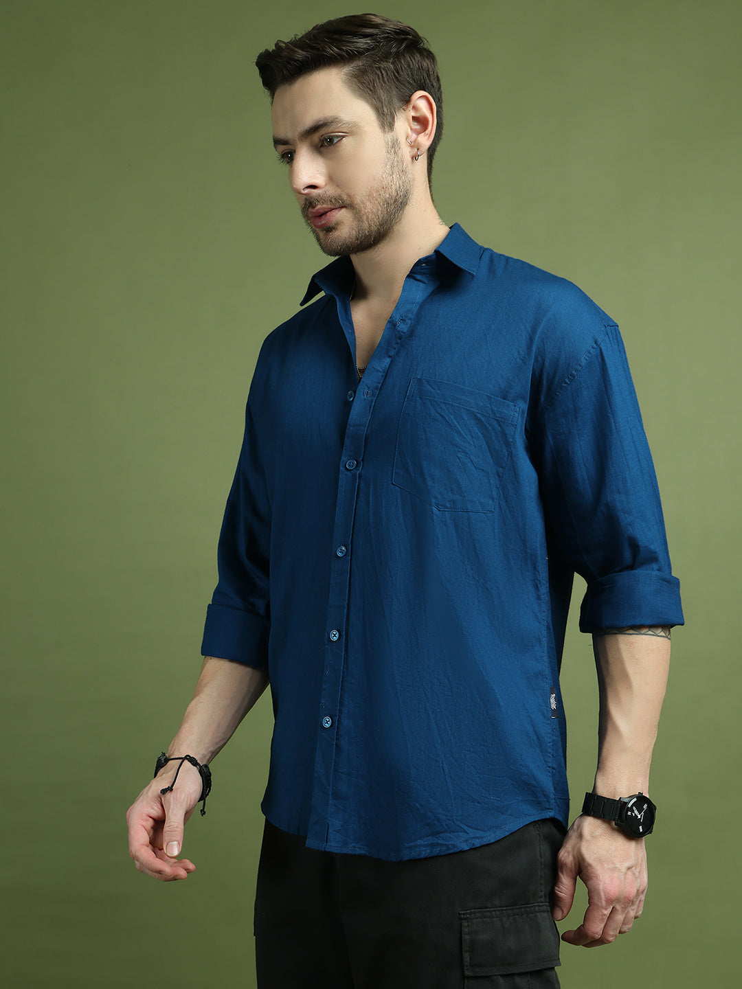 Solid Casual Shirt for Men ( RDSH 006Peacock )