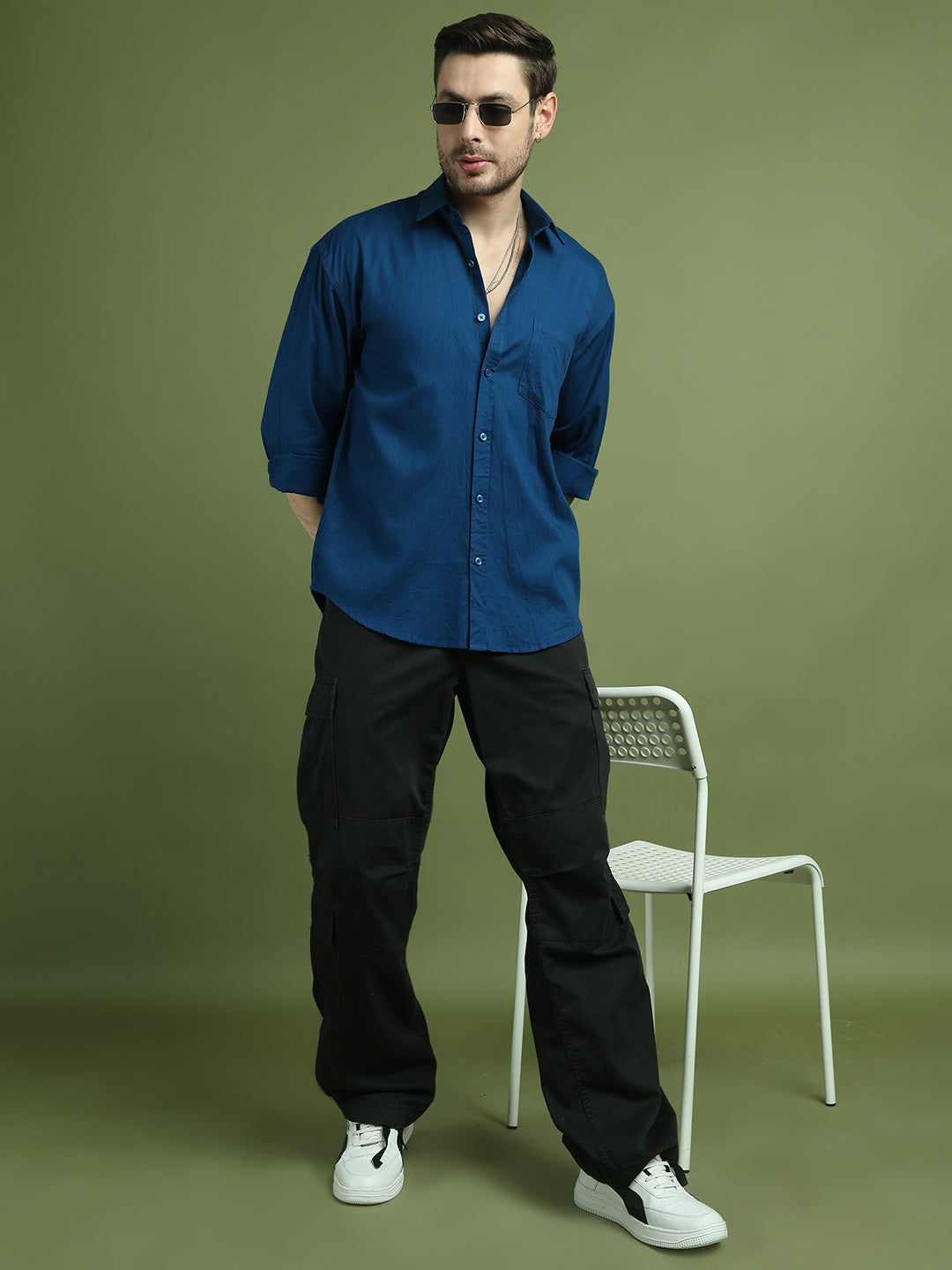 Solid Casual Shirt for Men ( RDSH 006Peacock )