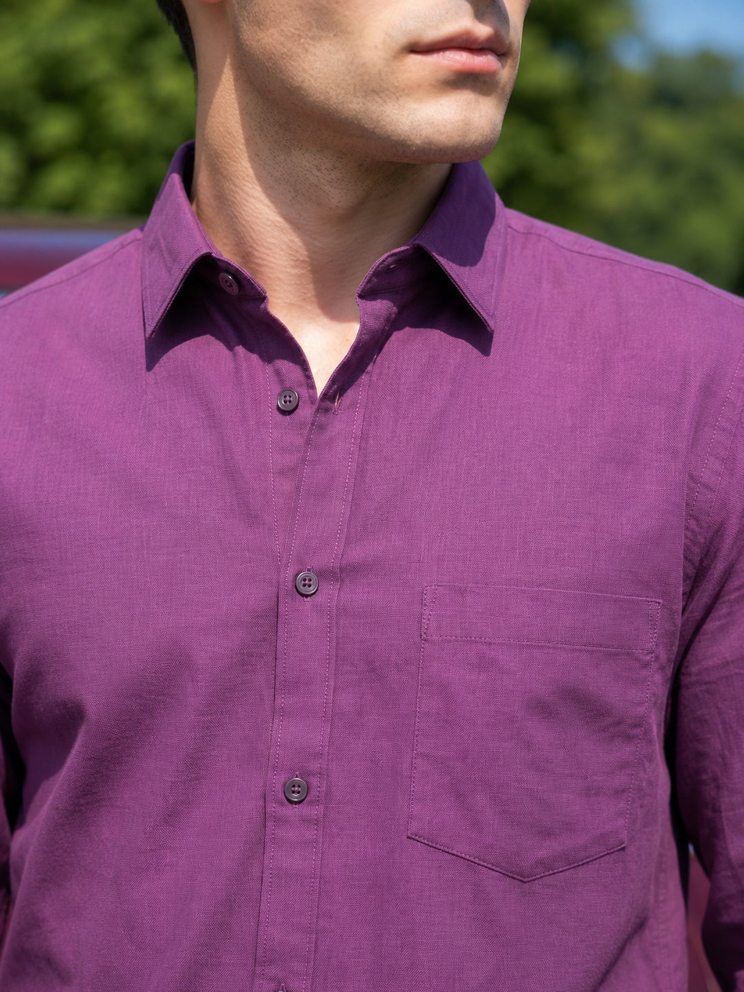 Solid Casual Shirt for Men ( RDSH 006Purple )
