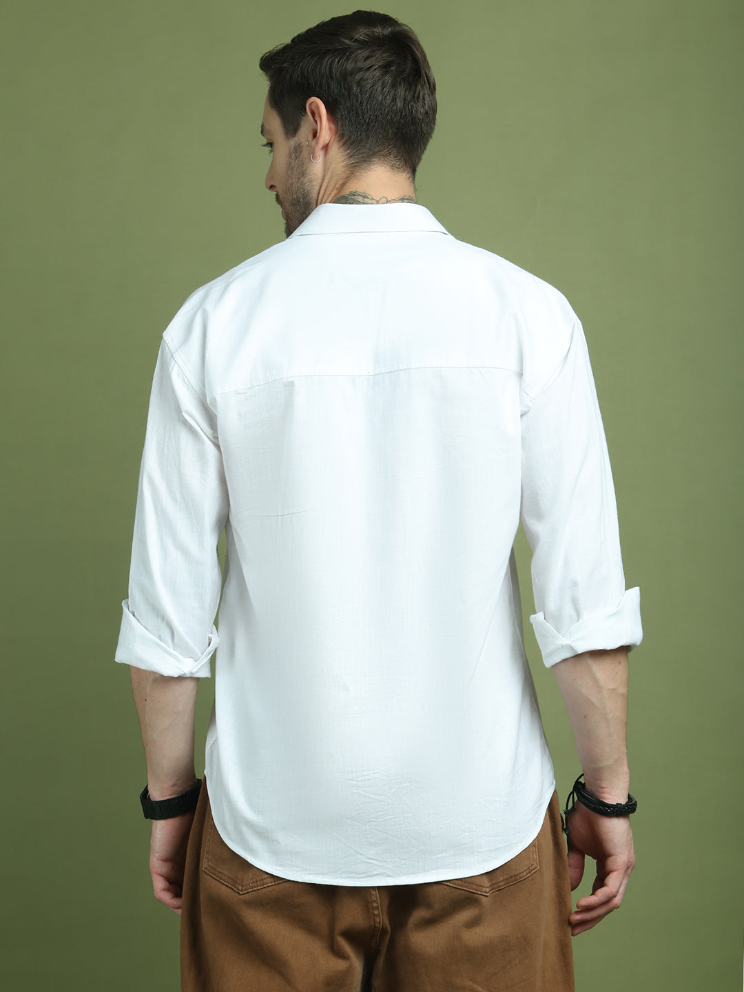 Solid Casual Shirt for Men ( RDSH 006White )