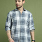 Checked Pure Cotton Casual Shirt for Men ( RDSH 007Blue )
