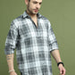 Checked Pure Cotton Casual Shirt for Men ( RDSH 007Grey )