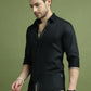 Satin Lycra Solid Casual Shirt for Men ( RDSH 008Black )