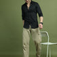 Satin Lycra Solid Casual Shirt for Men ( RDSH 008Black )