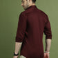 Satin Lycra Solid Casual Shirt for Men ( RDSH 008Maroon )