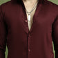 Satin Lycra Solid Casual Shirt for Men ( RDSH 008Maroon )