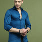 Satin Lycra Solid Casual Shirt for Men ( RDSH 008Peacock )