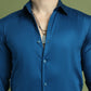 Satin Lycra Solid Casual Shirt for Men ( RDSH 008Peacock )
