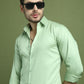 Satin Lycra Solid Casual Shirt for Men ( RDSH 008Pista )