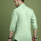 Satin Lycra Solid Casual Shirt for Men ( RDSH 008Pista )