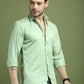 Satin Lycra Solid Casual Shirt for Men ( RDSH 008Pista )