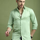 Satin Lycra Solid Casual Shirt for Men ( RDSH 008Pista )