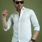 Satin Lycra Solid Casual Shirt for Men ( RDSH 008White )