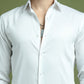 Satin Lycra Solid Casual Shirt for Men ( RDSH 008White )